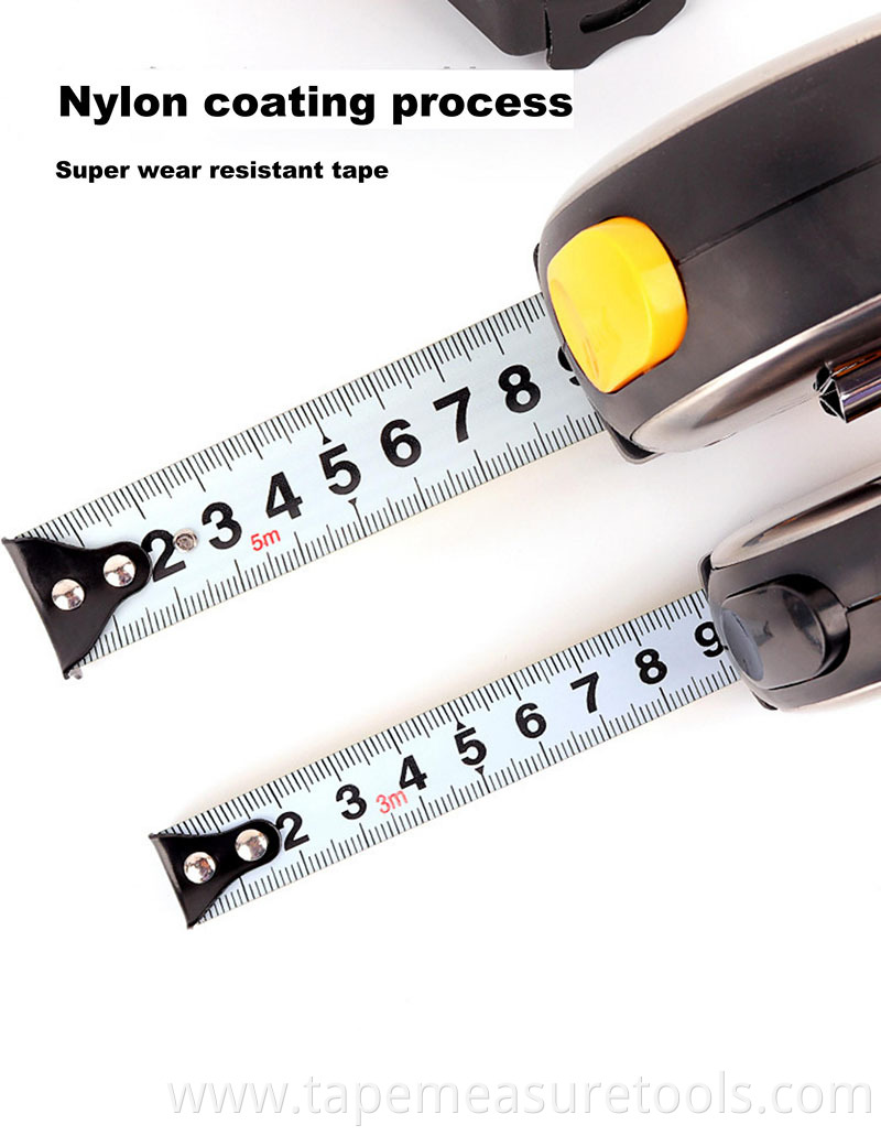 customized logo Stainless steel thick nylon tape carpenter tape measure measure steel tape